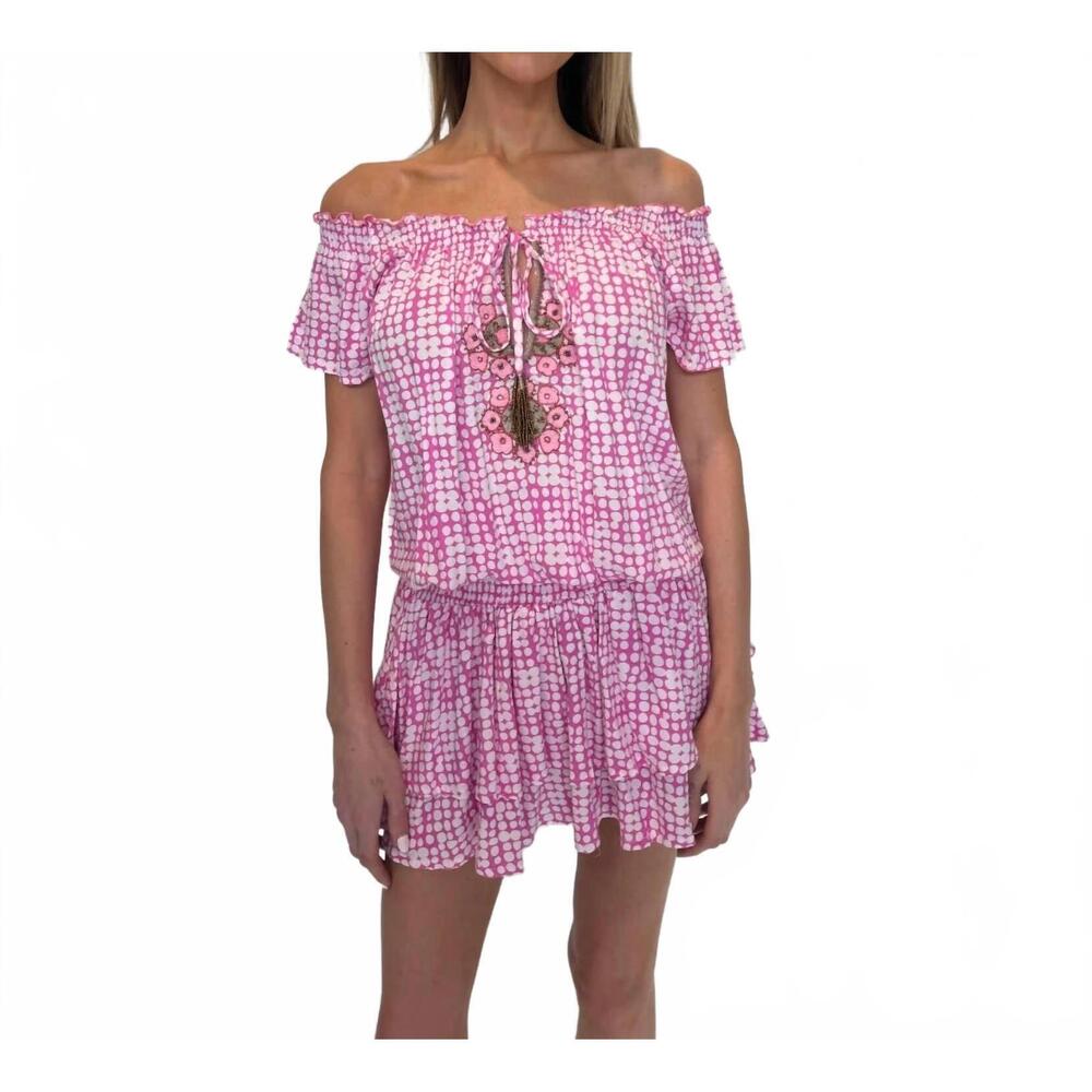 NEW ROMI THE BRAND punto gypsy dress in pink - Picture 2 of 4